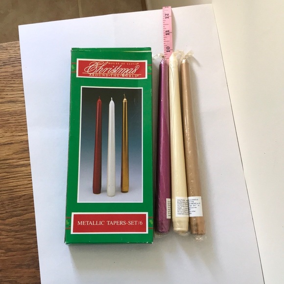 Metallic Taper Candles Christmas Around the World 10” - Picture 5 of 6
